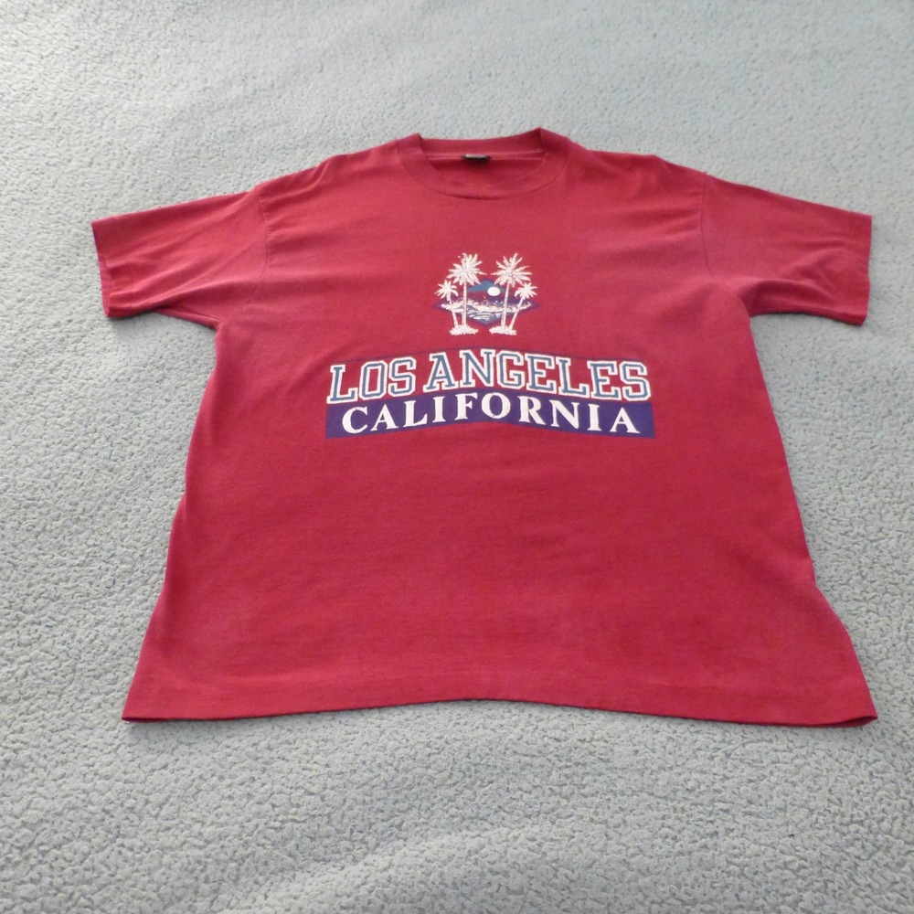 VTG BEST Fruit of the Loom Los Angeles California T Shirt XL Single Stitch 90s
